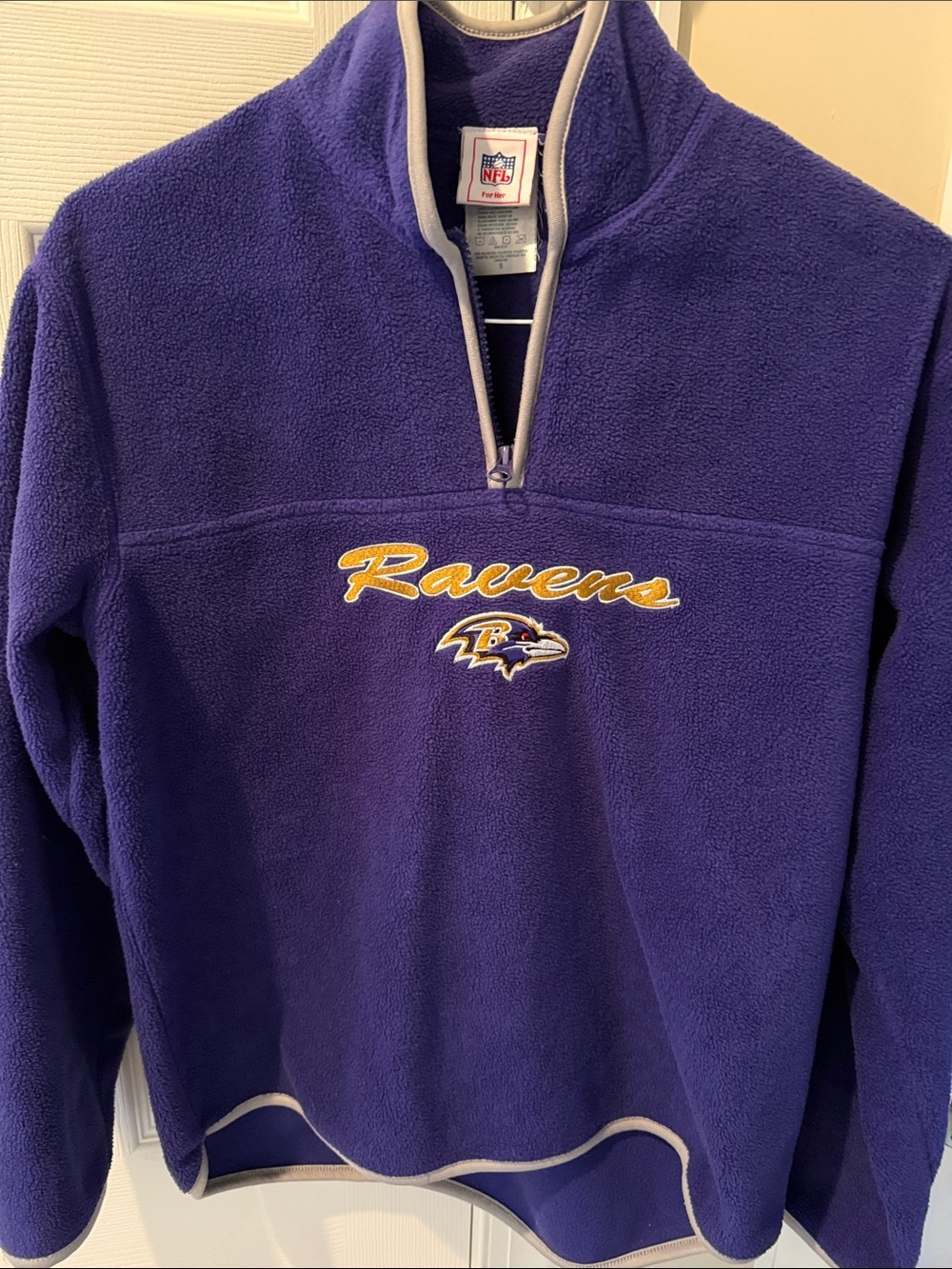 Ladies. NFL Baltimore Ravens Purple Fleece Half-Zip Pullover